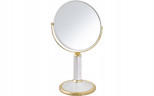 Зеркало косметическое Weisen B7"201 AB PER/G WPearl&Gold настольное 2-стор 7-кр.ув 18 см