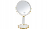 Зеркало косметическое Weisen B7"201 AB PER/G WPearl&Gold настольное 2-стор 7-кр.ув 18 см