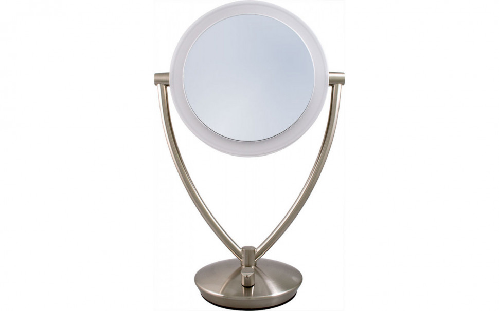 Зеркало косметическое Weisen ED19MTSN-SCL настольное 2-стор 10-кр.ув.19 см с LED-подсветкой 4 АА бат